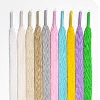 New 1cm Wide Flat High-quality Shoelace Double-layered Polyester-cotton Shoelaces Sneakers Canvas Shoes Shoelace 1Pair