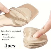 Women High Heels Insoles 4pcs Quick-drying Non-slip Self-adhesive Pads Breathable Sweat Absorbing