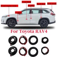 10pcs Door Seal Soundproof Kit for Toyota RAV4 2020-2024 Rubber Weather Draft Seal Strip Wind Noise Kit Front Trunk Cover Strip