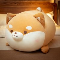 35-70cm Cute Fat Round Dog Plush Toy Kawaii Big Shiba Inu Pillow Soft Stuffed Animal Chai Doggy Cartoon Doll Girl Birthday Gifts