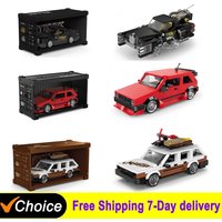 Creative City Retro Sedan Camping Car Building Blocks Back To The Future Time Machine Car Model MK2 Bricks Toys For Kids Gifts