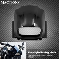 Światło motocyklowe czarna osłona reflektora ABS reflektor przednia szyba przednia dla Harley Softail Fat Bob FXFBS FXFB 2018-22 2023