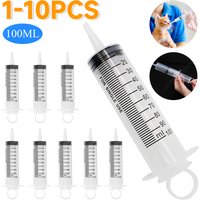 Without Needle 100ml Nutrient Syringe With Scale Reusable For Oil Glue Pump Extractor Pet Feeding Water Applicator 100ml 1-10Pcs