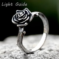 2023 Vintage Flower ring for Men's Gothic style Amulet Witchcraft Wicca Wholesale Casual Jewelry Wedding Gift free shipping