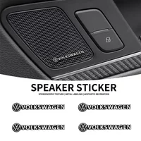 2/4pcs 3D Aluminum Badge Emblem Sticker For Volkswagen VW Bora Golf MK6 Beetle CC R32 Sharan Jetta Touareg Passat Polo Tiguan
