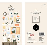 Korean Import Brand Suatelier Indoor Decor Pot Culture Paper Sticker Scrapbooking Diy Journaling Diary Stationery Sticker