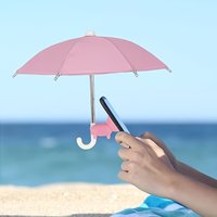 1Pack Mini Phone Umbrella with pig Suction Cup Stand Anti Glare Sun Protection,Rain Shield for Smartphones.Durable Construction