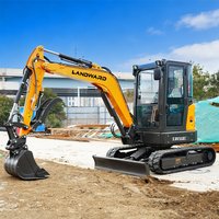 New 3.5 Ton Mini Excavator With Cab Kubota Engine High Quality Micro Digger Farm Hydraulic Side Swing Small Excavator Customized