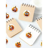 500PCS Creative Halloween Pumpkin Roll Sticker Helmet Decoration DIY Water Cup Phone Case Personalized Stickers