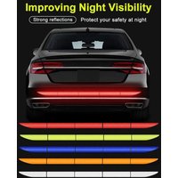 Car Reflective Stickers Warning Safety Tape Anti Collision Warning Reflective Strips For Automobile Trunk Car Exterior Accessory