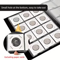 120 Pieces/Coins Album For Fit Cardboard Coin Holders Professional Coin Collection Book Bitcoin Collection-excluding Paper Cards