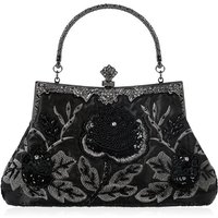 G5AE Elegant Frame Women Formal Beaded Evening Purses and Handbags Bridal Sequins