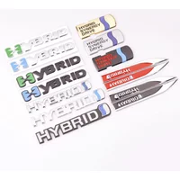 3D Metal HYBRID Logo Rear Trunk Emblem Badge Side Fender Sticker Decals For Toyota Prius Rav4 Camry Prius Crown Auris TRD