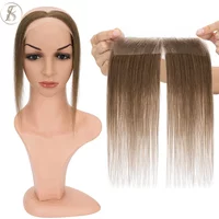 TESS Women Topper Human Hair 10inch Natural Hairline Hair Patch Hair Loss Hand Hook Lace Single Knot Hair Invisible Hairpiece