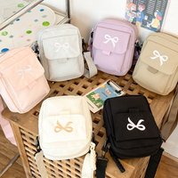 Bow Fashion Shoulder Bag Adjustable Strap Trendy Mini Crossbody Bag Solid Color Daily Messenger Bag Purses and Handbags 2025 New