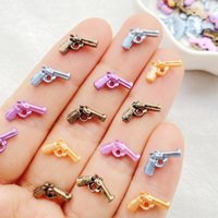 50Pcs Cute Mini Cartoon Revolver Flat Back Rhinestone Bead Scrapbook DIY Manicures Appliques Accessories Crafts