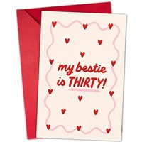 Happy 30th Birthday Card with Envelope - A Card with a Message Enveloped in Love for Your Friend's Well-Wishes and Beautiful
