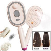 Electric Spray Air Cushion Massage Combs Self-Cleaning Steam Brush Anti-Static Massage Combs for Wet Dry Hair Styling Grooming