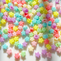 50/100pcs 9mm Acrylic Star Beads Shaped Colorful Plastic Loose Spacer for Jewelry Making Pendant Necklace Bracelet Handmade DIY
