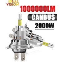 2000W 360 H7 LED Headlight Bulb Mini Wireless 4 Side CSP Chip For LED Car Headlamp Auto Diode 1:1 Turbo LED Automobile 12V 6000K