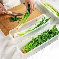 1/2/4 Pcs Kitchen Plastic Sealed Fresh-keeping Box Refrigerator Green Onion Onion Coriander Egg Storage Box