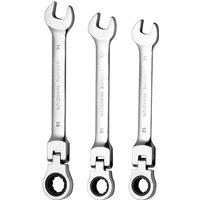 6-16mm Flex Head Ratchet Wrench Metric Ratcheting Combination Wrench Key Wrench Hardware Hand Tool 72-Teeth Nickel Plating