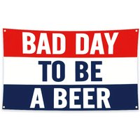 "Bad Days Are Beer Days" Flag, 3×5ft with Grommets, Perfect for College Dorm, Fraternity, Man Cave and Parties