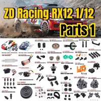 ZD Racing RX12 1/12 XTS P12 RC Car Parts Car Shell Steering Cup Swing Arm CVD Differential C Seat Steering Link Teeth Parts 1