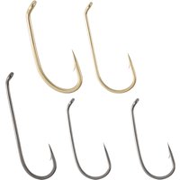 50pcs Barbed Barbless Fly Tying Hook Dry Wet Fly Fishing Hook Nymph Stonefly Caddis Streamer Hook Trout Salmon Black Nickel