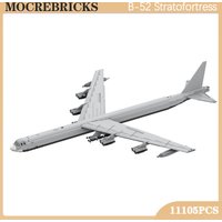 WW II US Military B-52 Stratofortress Strategic Bomber MOC Building Block Fighter Aircraft Model Brick Toys Children Gifts