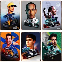 Vintage Classic Sports Car Racing F1 Car Metal Tin Signs Ratro Plate Home Bar Pub Garage Spark Plug Decorative Plaques Cuadros