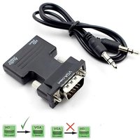 HDMI-compatible to VGA Adapter 1080P HDMI Converter HDMI Female to VGA Male With 3.5mm Audio Cable For Laptops TV Box Projector