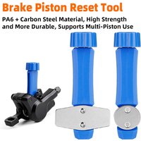 2-in-1 Durable Steel Bike Brake Tool 360° Rotatable Pad Spreader Piston Reset for MTB Road E-Bike Hydraulic Disc Brake