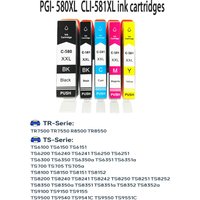PGI-580 CLI-581 580XL 581XL pgi 580 cli 581 ink cartridges for Pixma TR8550 TR7650 TR7550 TR7500 TS705 TS705a TS6350 TS6350a