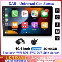 DAB+ Universal Car Stereo Multimedia Video Player GPS Navigation 10.1'' with Backup Camera 2 Din Android 15 Carplay Android Auto