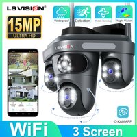 LS VISION Triple Screens Camera WiFi 6K 12MP IP Camera 3 Lens PTZ APP Control Camera Motion Detection Video Surveillance Camera image 4