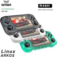 BOYHOM R46H NEW 4.2inch IPS HD SCREEN Retro Game Console 1024 * 768 ARKOS Linux Portable Pocket Player Video Gaming gift 128G
