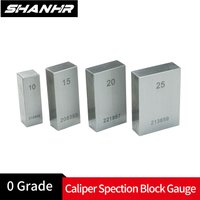 SHANHR 10mm, 15mm, 20mm, 25mm, 30mm Precision Block Gauge Measure Gage Block Steel Square Gage Measure Caliper Micrometer