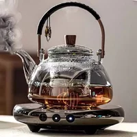 Heat Resistant Glass Coffee Kettle Multifunctional Loose Leaves Tea Maker Practical Beverage Kettle