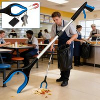 2pcs 32-Inch Foldable Grabbing Tool,360° Rotating Jaws with Magnetic Tips,Lightweight Reacher for Trash Pickup,Ideal for Seniors