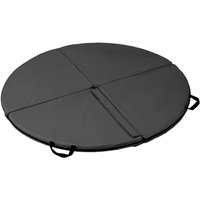 Folding Pole Dance Mat Floor Protection Sports Training Adults Workout Mat Black Round for Pilates Outdoor Fitness Studio Indoor