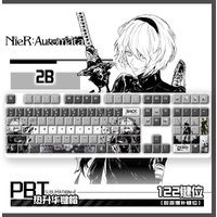 NieR: Automata Gestalt 2B Keycaps 122 Keys Game Cherry PBT Transparent Key Cap for Made68 Mad68 Wooting 60 Mechanical Keyboard
