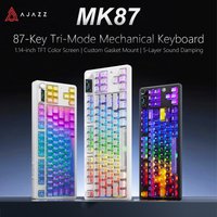 AJAZZ MK87pro Mechanische Tastatur, Kabellos Bluetooth Tri-Mode, Kabelgebunden, für Gaming und Büro, PC-kompatibel, für Damen, Dual 8K