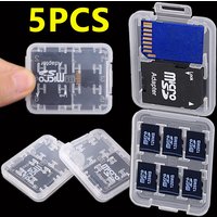5/1pcs 8 in 1 Protector Holder Plastic Transparent mini For SD SDHC TF MS Memory Card Storage Case Card Protecter Box Bag