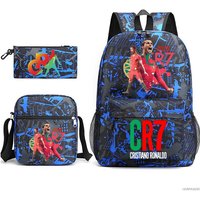 New CR7 Backpack Trendy Sports Boys Girls Travel Student SchoolBag Male Female College Backpack Men Women Laptop Mochilas 3pcs