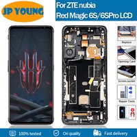 6.8" Original For Nubia Red Magic 6s Pro 6spro NX669J-S LCD With Frame For ZTE nubia RedMagic 6s LCD Display Panel Digitizer