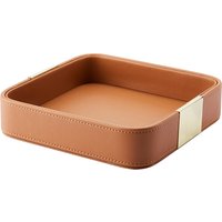 Leather Desktop Storage Tray Square Storage Key Tray European Jewelry Leather Drawer