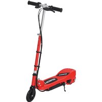 Homcom Elektroroller für Kinder ab 7 Jahren, faltbarer Roller mit verstellbarer Höhe, wiederaufladbarem Akku, 24V, Geschwindigkeit bis zu 12 km/h und Bremsbelastung 50 kg, 74x36x69-91 cm, Rot