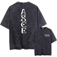 Anime One Piece Printed Washed T-shirt Hip-hop Casual Wear Men Oversized Washed Heavyweight T-shirt Summer Casual Loose T-shirt