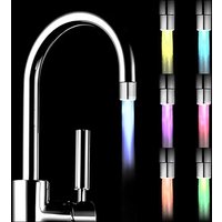 LED Temperature Sensitive Faucet Water Saving Kitchen Bathroom Sensor 7 Color Change Faucet Head Aerator Tap Nozzle Shower
